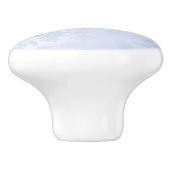 Groene kolibrie met blauw Cherry Blossom Keramische Knop (Zijkant)