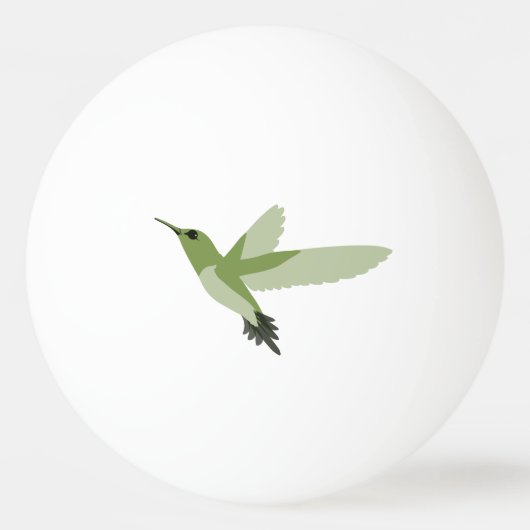 groene kolibrie pingpongbal (Voorkant)