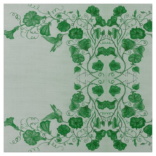 Groene Kolibrie Stof (Swatch)