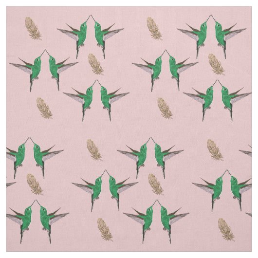 Groene Kolibrie Stof (Swatch)