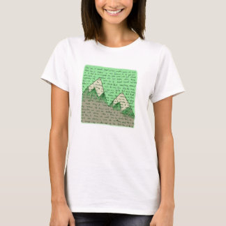 groene kom van sinaasappels tekst t-shirt