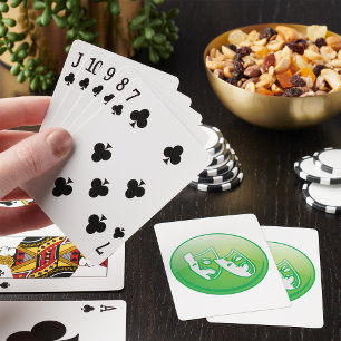 Groene Komedie- en Tragedie Drama Maskers Pokerkaarten