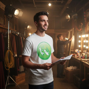 Groene Komedie en Tragedie Drama Maskers T-shirt