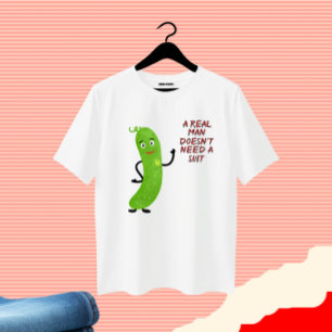 Groene komkommer t-shirt