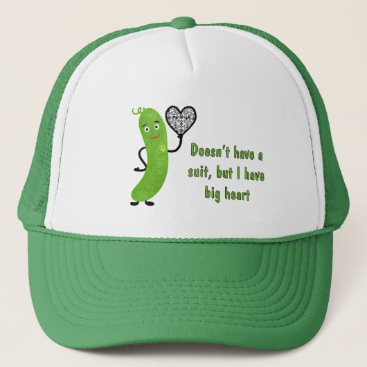 Groene komkommer trucker pet (Voorkant)