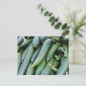 Groene komkommers briefkaart (Staand voorkant)
