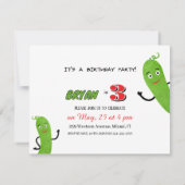 Groene komkommers kaart (Achterkant)