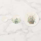 Groene konijn en eucalyptus confetti (Achterkanten)