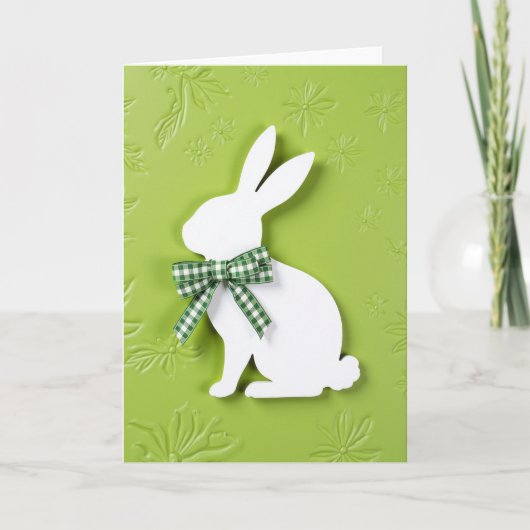 Groene Konijn Lente Kaart (Voorkant)