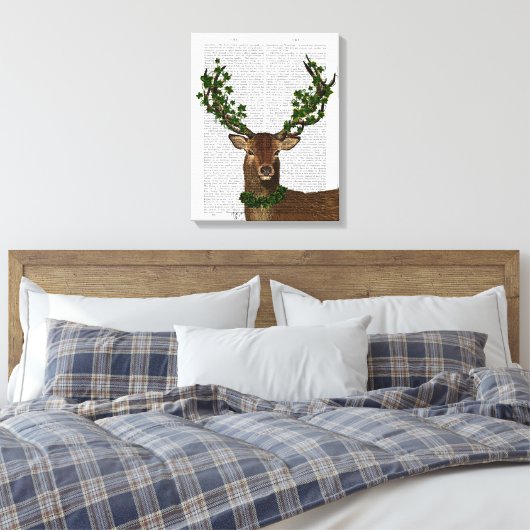 Groene koning 2 canvas afdruk (Insitu (Slaapkamer))