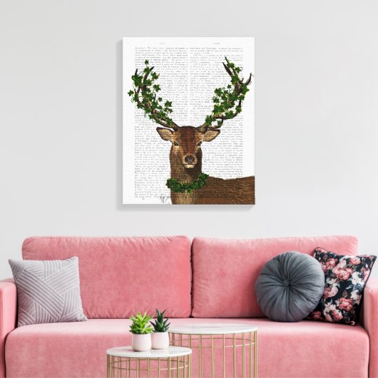 Groene koning 2 canvas afdruk (Insitu (Woonkamer))