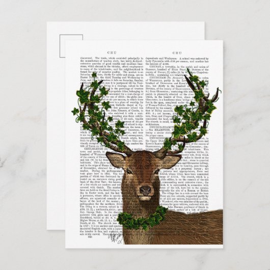 Groene koning briefkaart (Voorkant / Achterkant)