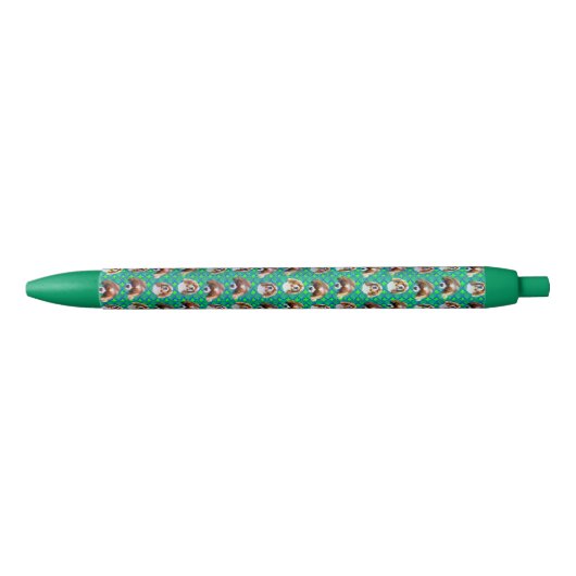 Groene koning Charles Cavalier Spaniel Pattern, Pe Blauwe Inkt Pen (Voorkant)