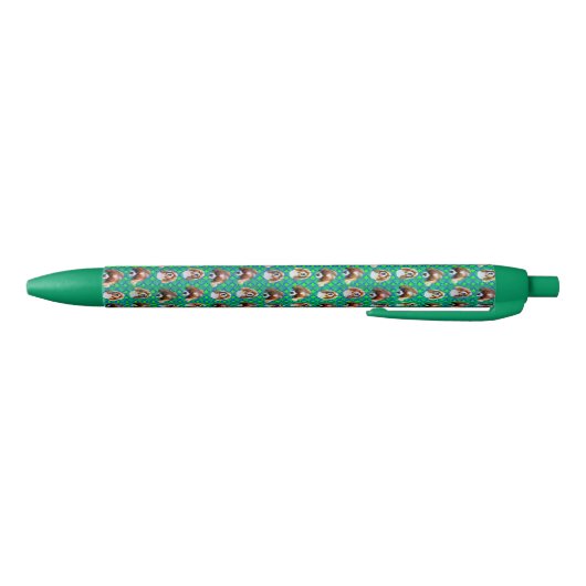 Groene koning Charles Cavalier Spaniel Pattern, Pe Blauwe Inkt Pen (Bodem)