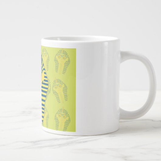Groene Koning Tut met Zonnebril Grote Koffiekop (Rechts)