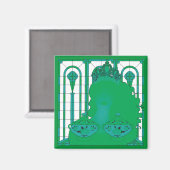 Groene koningin magneet (Voorkant / Achterkant)