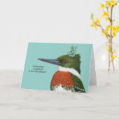 Groene koningskaart/vriendschap kaart (Gele Bloem)