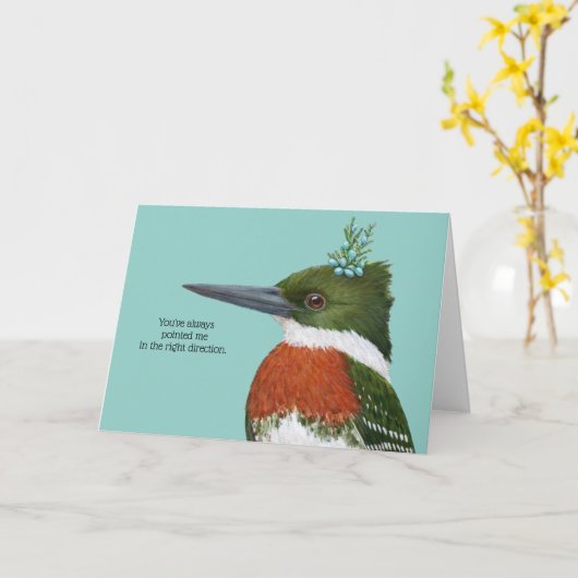 Groene koningskaart/vriendschap kaart (Gele Bloem)