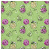 Groene kool zuurkool patroon stof (Swatch)