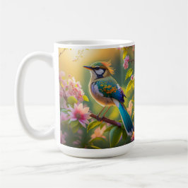 Groene kop Blauwgroen gevleugelde fantasievogel