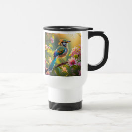 Groene kop Blauwgroen gevleugelde fantasievogel