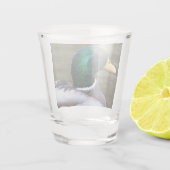 Groene kop Mallard Duck Shot Glas (Achterkant)