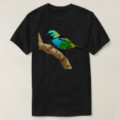 Groene kop Tanager TShirt (Design voorkant)