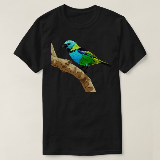 Groene kop Tanager TShirt (Design voorkant)