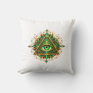 Groene Koperen Oog Worp Kussen
