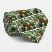 groene kraan één sinaasappel. stropdas (Opgerold)