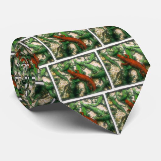 groene kraan één sinaasappel. stropdas (Opgerold)