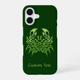 Groene Krab Celtische Knoop iPhone 16 Hoesje