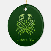 Groene Krab Celtische Knoop Keramisch Ornament (Links)