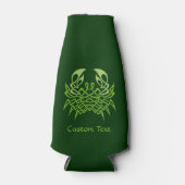 Groene Krab Keltische Knoop Flesjeskoeler (Voorkant)