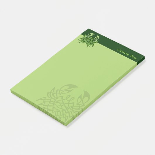 Groene Krab Keltische Knoop Post-it® Notes (Schuin)