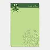 Groene Krab Keltische Knoop Post-it® Notes (Voorkant)