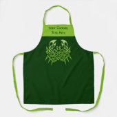Groene Krab Keltische Knoop Schort (Voorkant)