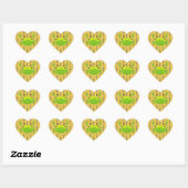 Groene krab op Nautical Anchor Heart Sticker (Vel)