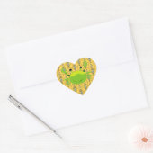 Groene krab op Nautical Anchor Heart Sticker (Envelop)