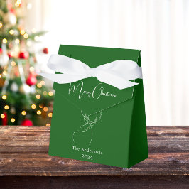Groene krabbel rendier modern Kerstmis Bedankdoosjes