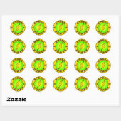 Groene kracht III Ronde Sticker (Vel)