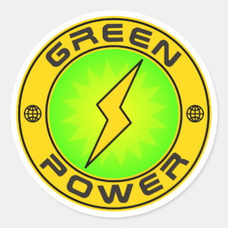 Groene kracht III Ronde Sticker