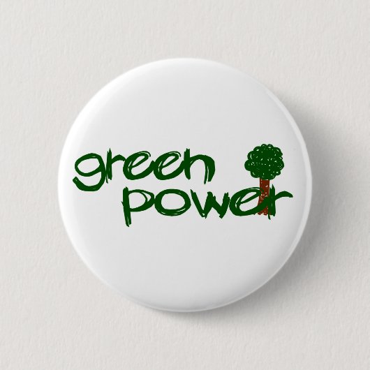 Groene kracht ronde button 5,7 cm (Voorkant)