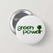 Groene kracht ronde button 5,7 cm (Voorkant /achterkant)