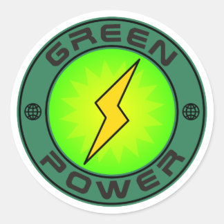 Groene kracht ronde sticker