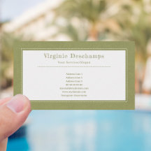 Groene Kraft en bijtend minimalistisch Visitekaart