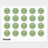 Groene Kraft gemaakt met liefdesvoedsel Gift Ronde Sticker (Vel)