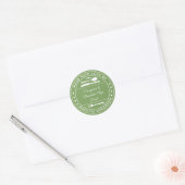 Groene Kraft gemaakt met liefdesvoedsel Gift Ronde Sticker (Envelop)