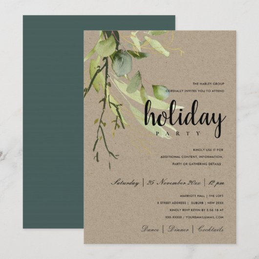 GROENE KRAFT LOOF CORPORATE FEest Kaart (Voorkant / Achterkant)