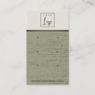 GROENE KRAFT WHITE DOT 3 STUD EARRING DISPLAY CARD VISITEKAARTJE